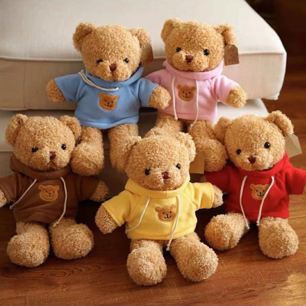 Seaweed fleece hoodie bear doll plush toy