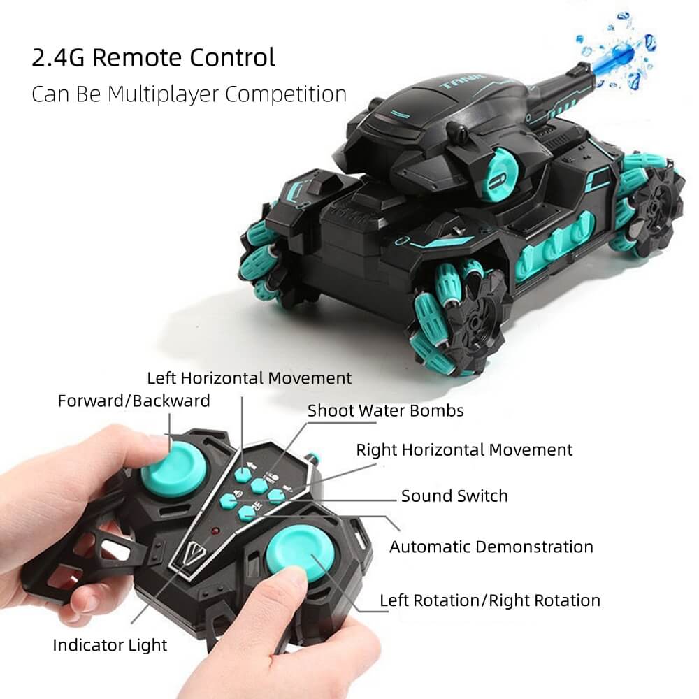 Remote Control Tank Shooting Water Bullets