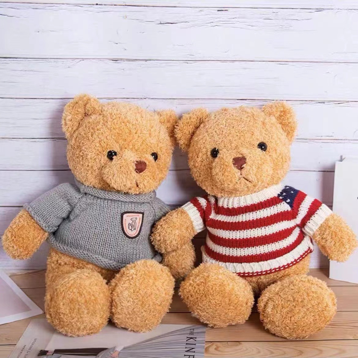 Seaweed Plush Sweater Bear doll plush toy