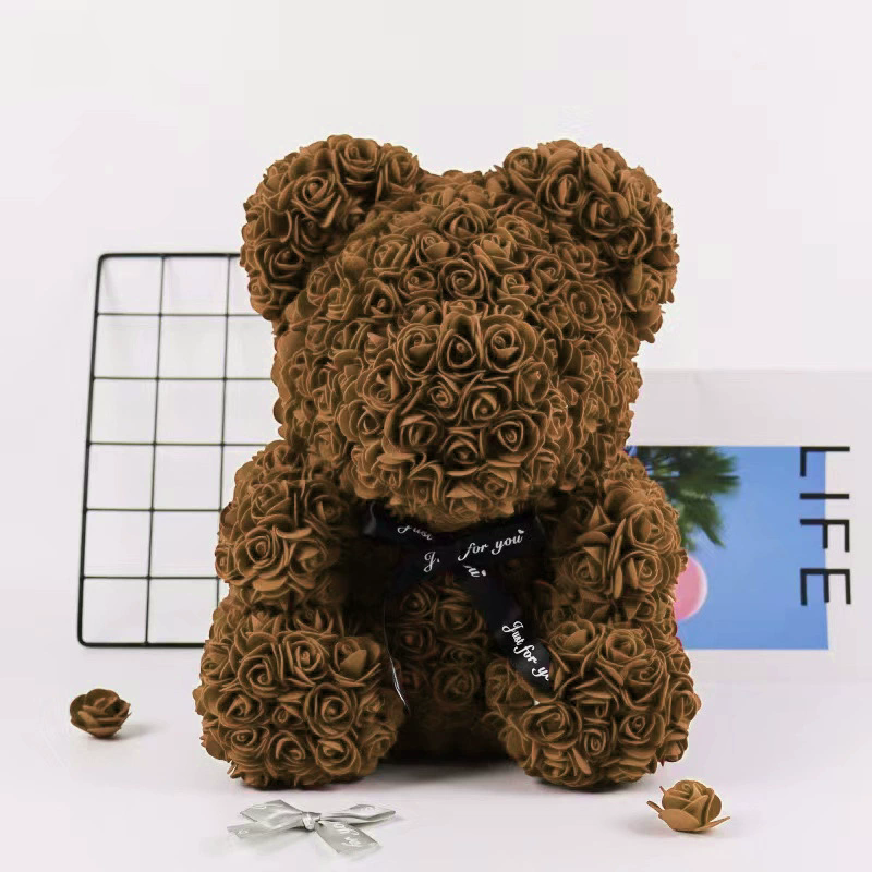 Eternal Flower Rose Bear Gift Box Valentine's Day Christmas Birthday Gift Hug Heart Bear Girl