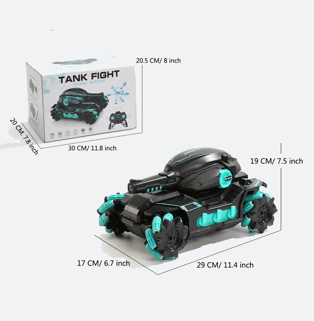 Remote Control Tank Shooting Water Bullets