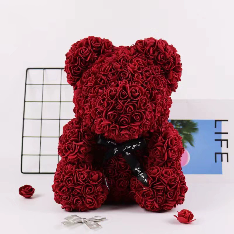 Eternal Flower Rose Bear Gift Box Valentine's Day Christmas Birthday Gift Hug Heart Bear Girl