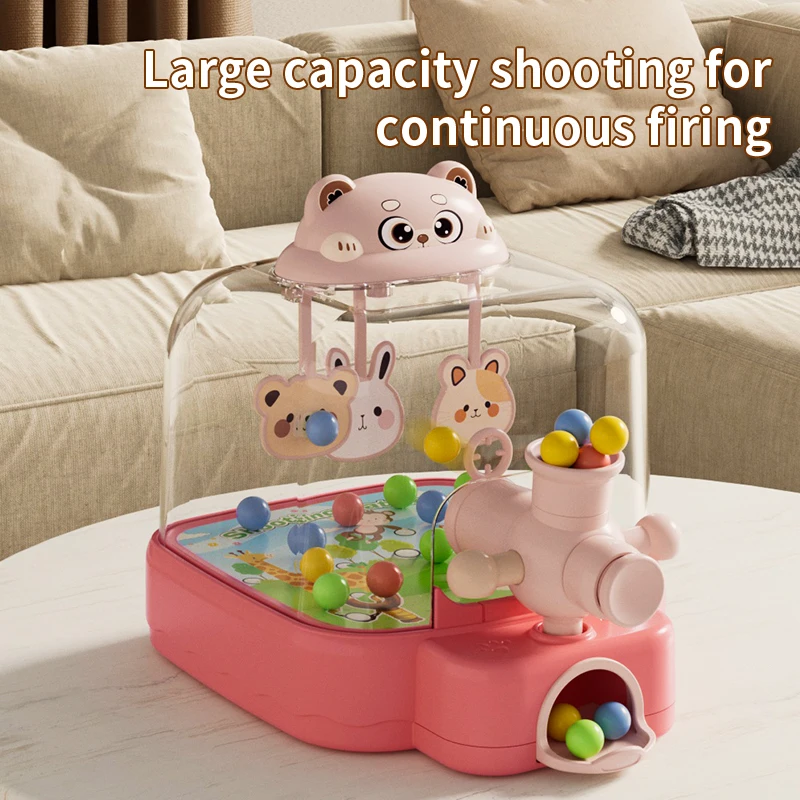 Children Shooting Game Catapult Toy Pinball Machines Shooting Gaming Console Doll Machine Puzzle Play Toy