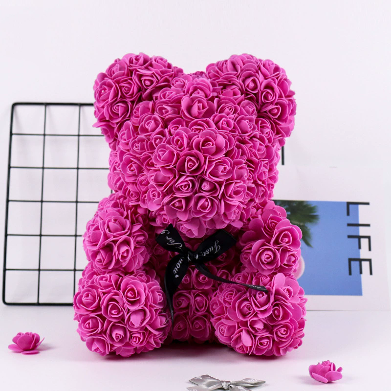 Eternal Flower Rose Bear Gift Box Valentine's Day Christmas Birthday Gift Hug Heart Bear Girl