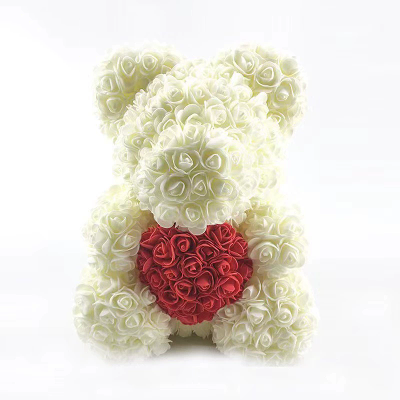 Eternal Flower Rose Bear Gift Box Valentine's Day Christmas Birthday Gift Hug Heart Bear Girl