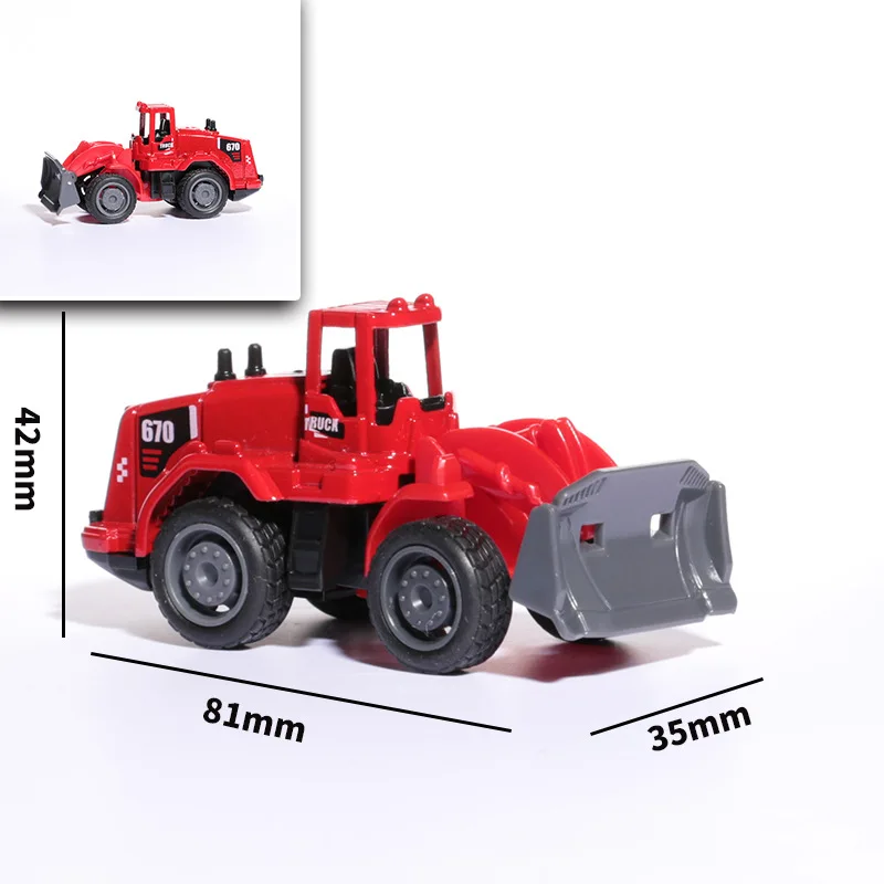 1:64 Alloy Engineering Car Model Skidding Toy Car Metal City Traffic Bus