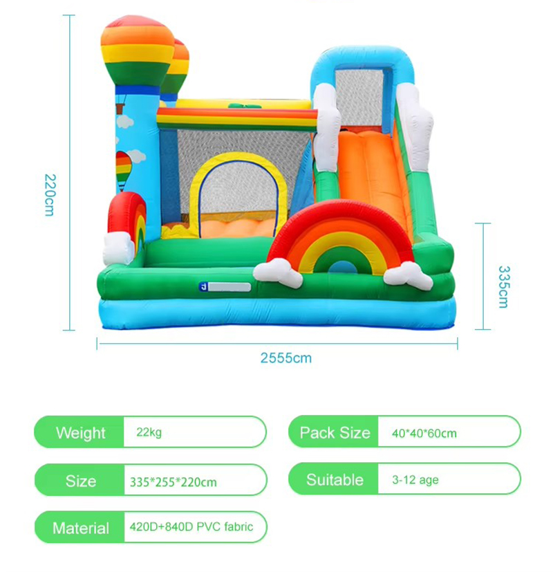 Slide children small inflatable castle home inflatable slide jumping bed inflatable trampoline children naughty castle park