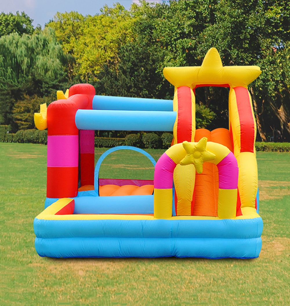 Children inflatable castle home trampoline indoor small slide outdoor inflatable trampoline amusement equipment