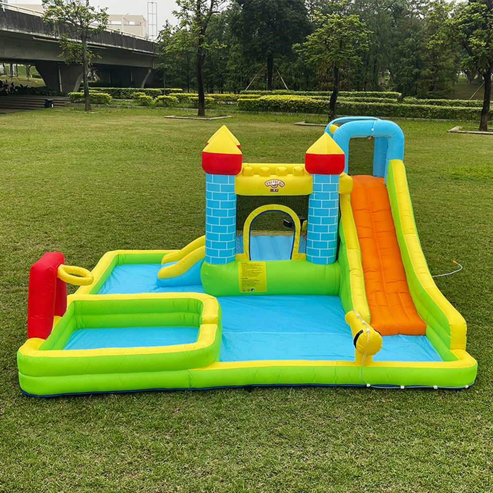 Children's inflatable castle multifunctional water slide indoor inflatable trampoline children's playground