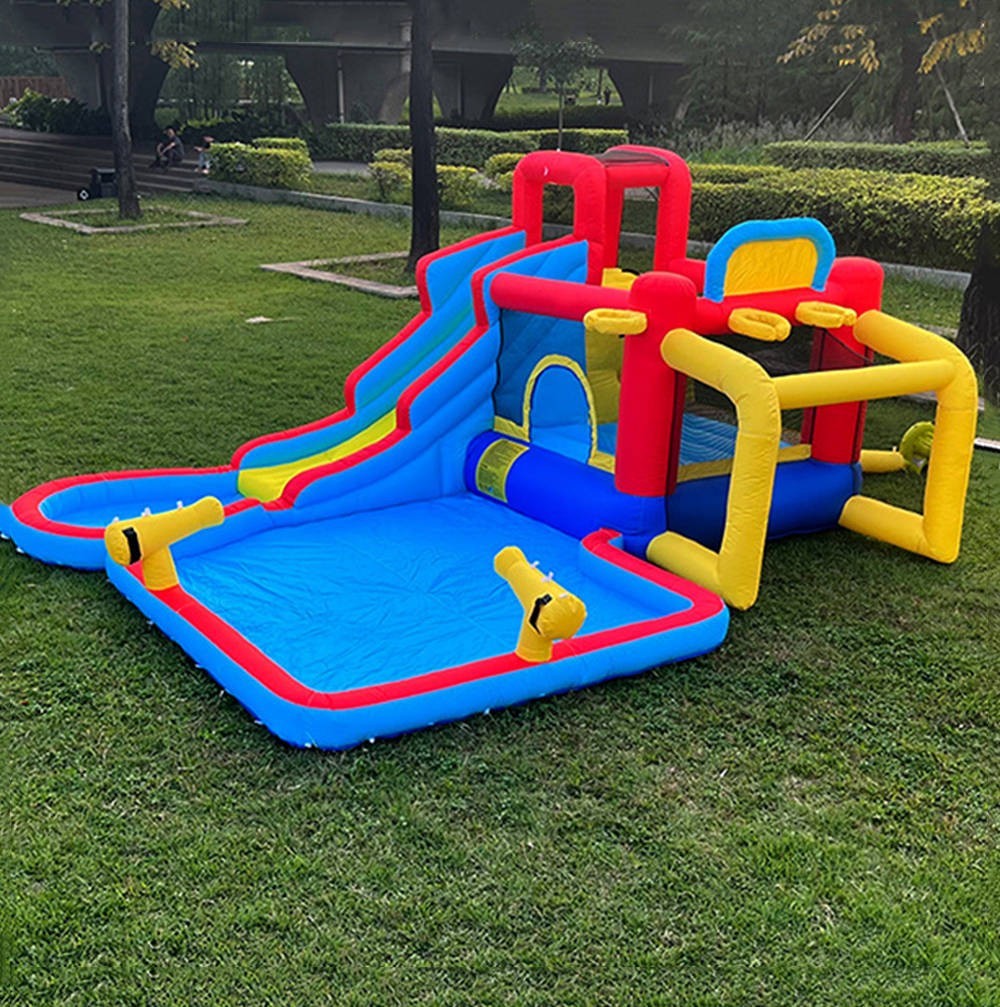 Children inflatable castle indoor trampoline bounce house outdoor medium water pool slide amusement equipment