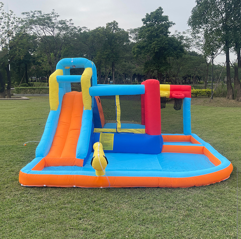 Children inflatable castle indoor trampoline outdoor water slide trampoline amusement equipment