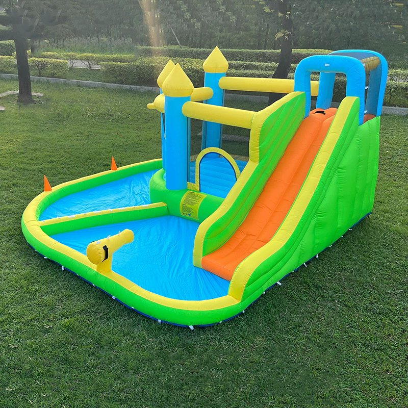 Children inflatable castle inflatable trampoline indoor jumping bed outdoor water slide amusement toys