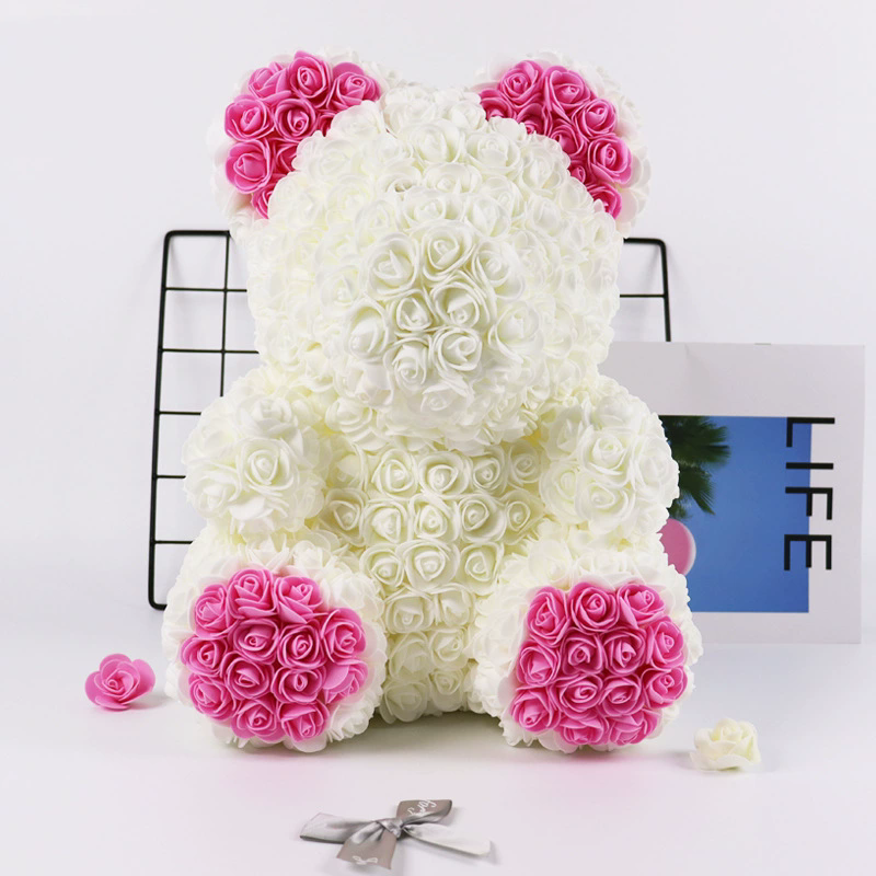 Eternal Flower Rose Bear Gift Box Valentine's Day Christmas Birthday Gift Hug Heart Bear Girl