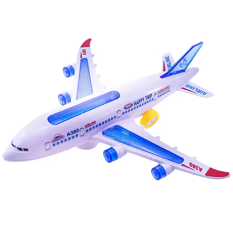 Kids Aircraft Led Lights Music Airplane Toys Plane Model Electric Toy Boys
