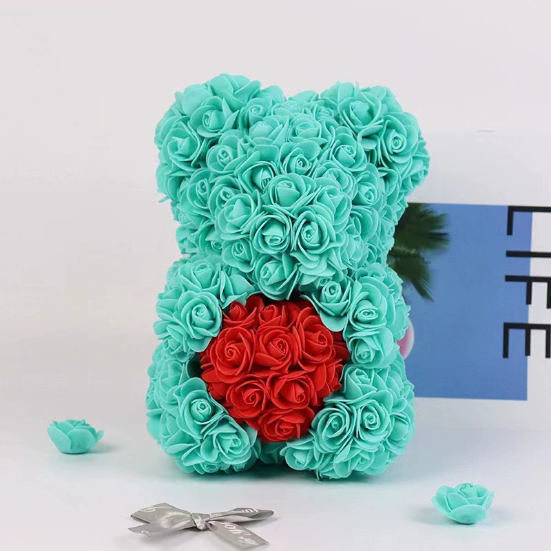 Eternal Flower Rose Bear Gift Box Valentine's Day Christmas Birthday Gift Hug Heart Bear Girl