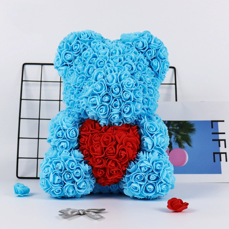 Eternal Flower Rose Bear Gift Box Valentine's Day Christmas Birthday Gift Hug Heart Bear Girl
