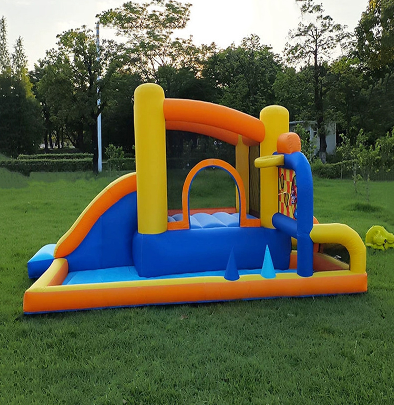 Home children inflatable castle slide indoor small jumping bed toys