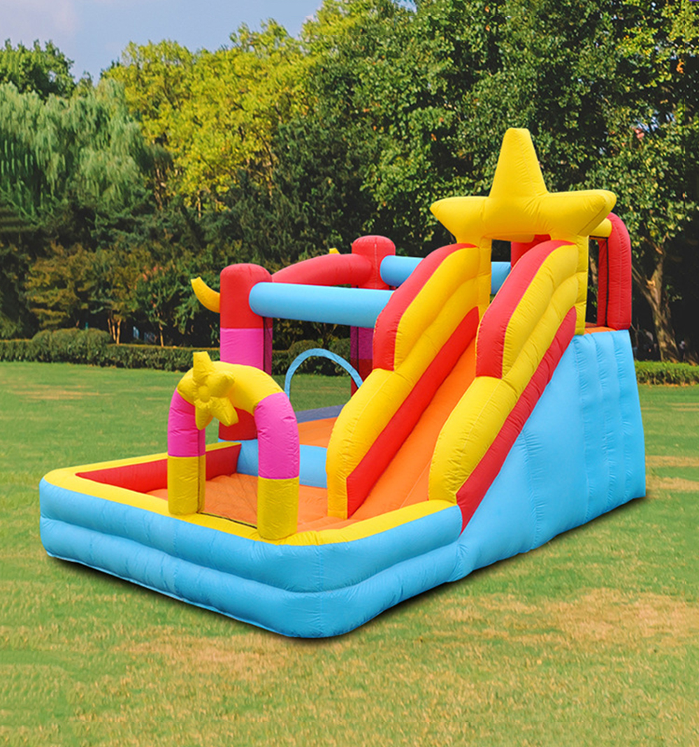 Children inflatable castle home trampoline indoor small slide outdoor inflatable trampoline amusement equipment