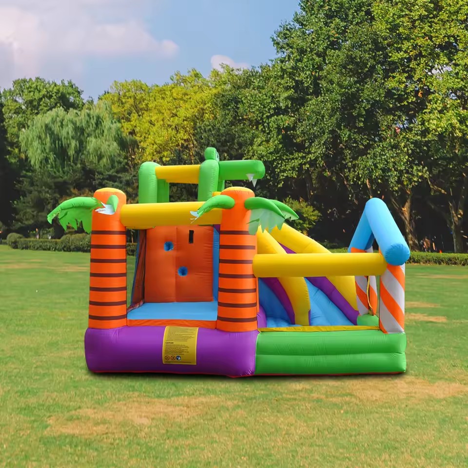 Children inflatable castle home slide outdoor small and medium trampoline indoor and outdoor crocodile trampoline combination slide