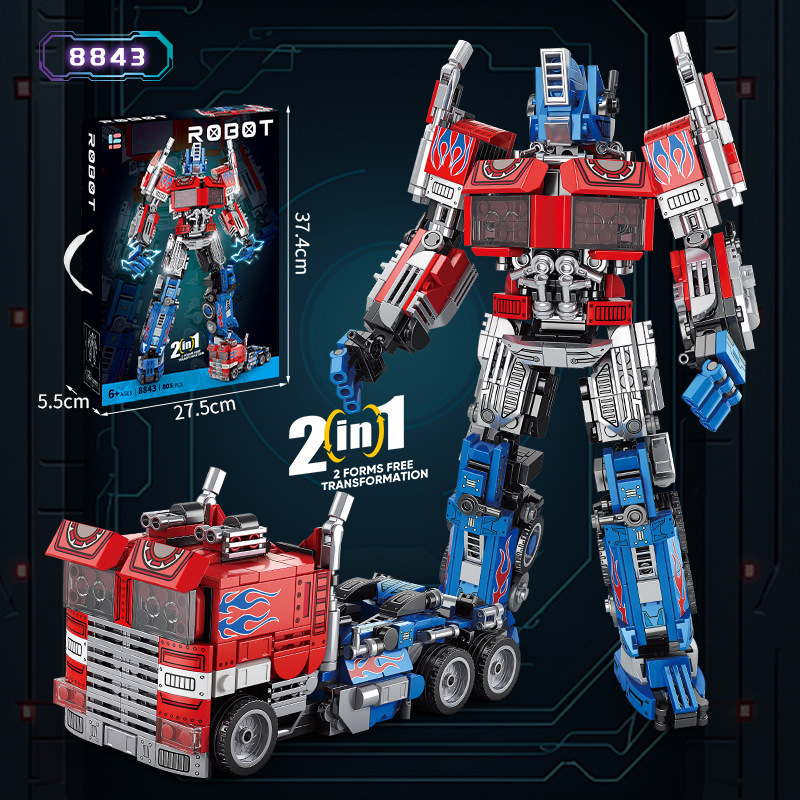 Optimus Prime Warrior 805 pcs Building Blocks Transformer robot King Kong mecha assembly toy Jigsaw puzzle toys