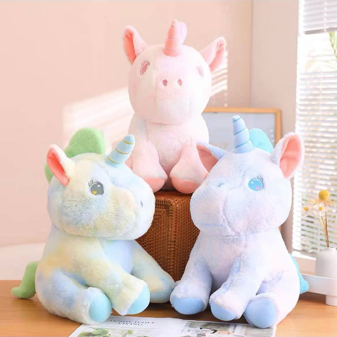 Tie dye unicorn Doll plush toy