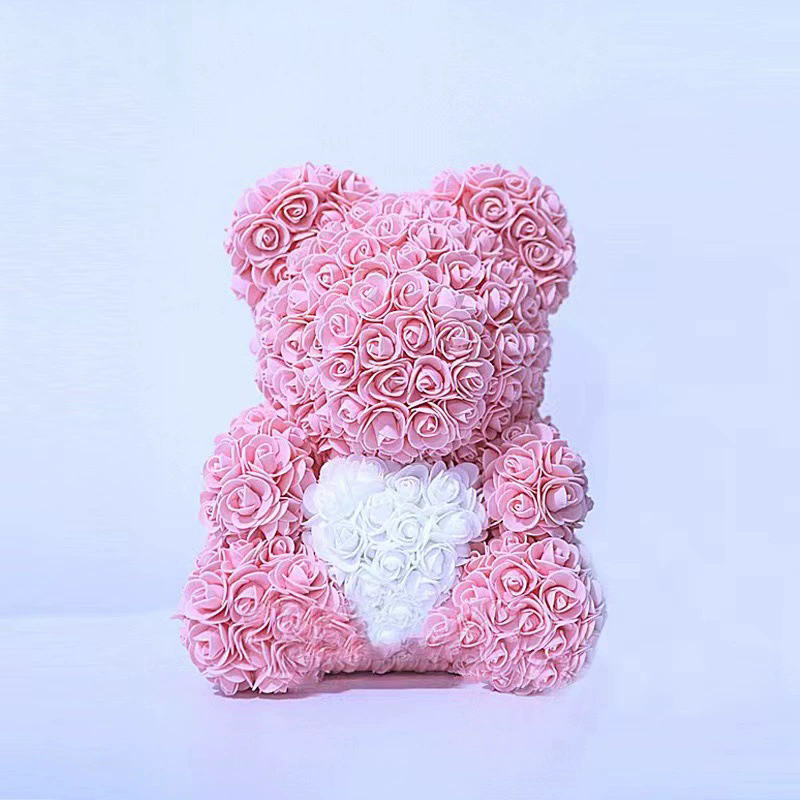 Eternal Flower Rose Bear Gift Box Valentine's Day Christmas Birthday Gift Hug Heart Bear Girl