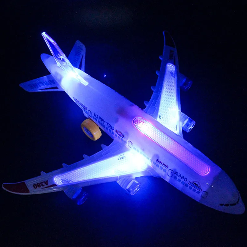 Kids Aircraft Led Lights Music Airplane Toys Plane Model Electric Toy Boys
