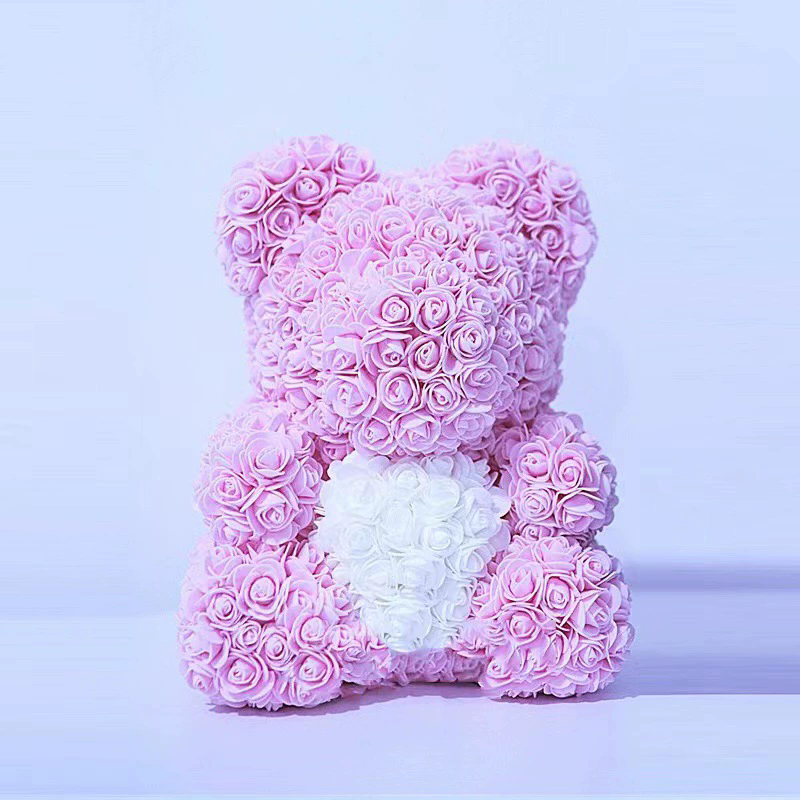 Eternal Flower Rose Bear Gift Box Valentine's Day Christmas Birthday Gift Hug Heart Bear Girl