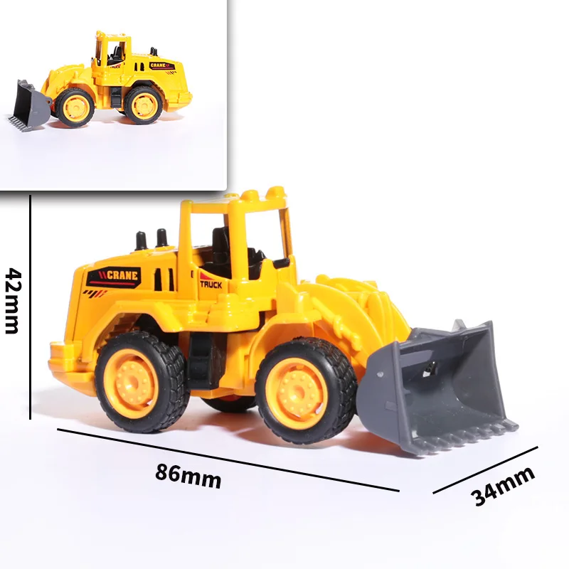 1:64 Alloy Engineering Car Model Skidding Toy Car Metal City Traffic Bus