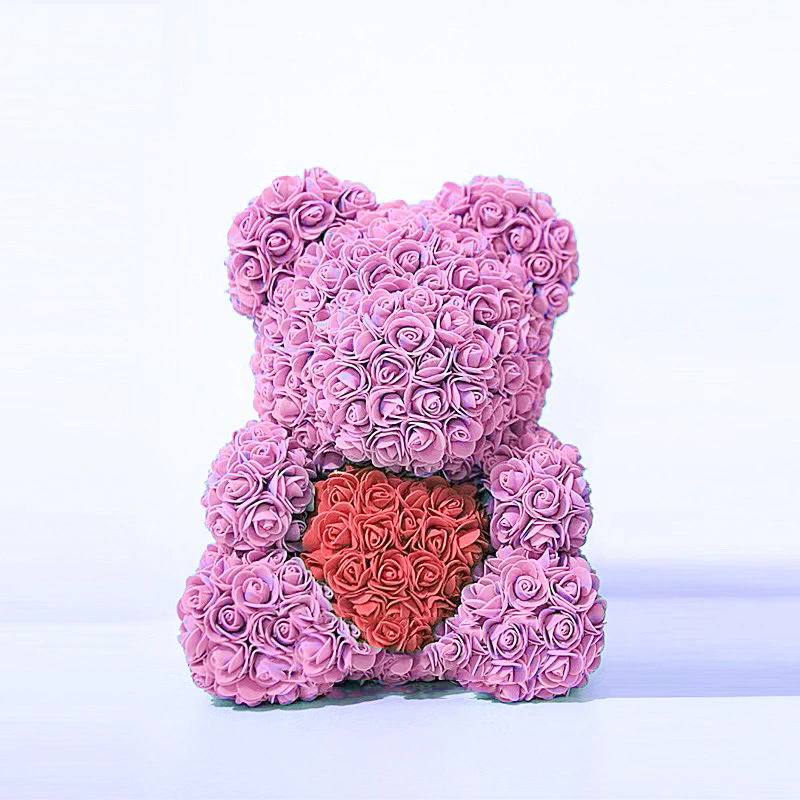 Eternal Flower Rose Bear Gift Box Valentine's Day Christmas Birthday Gift Hug Heart Bear Girl