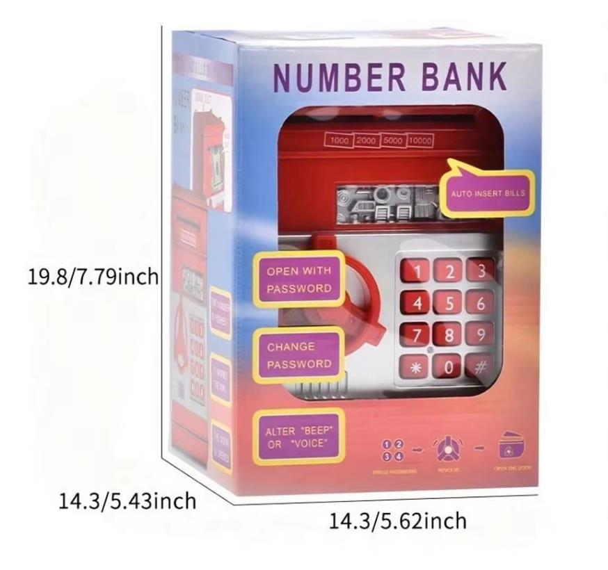 Children electric password box piggy bank toy