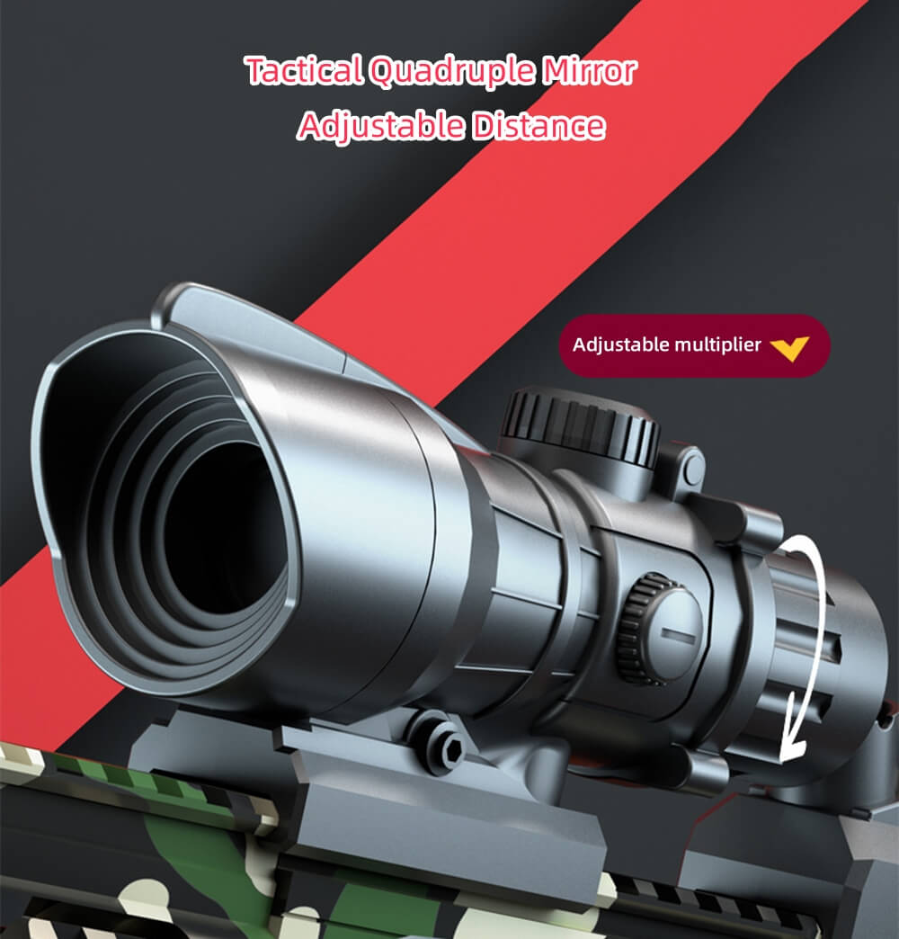 Electric Shoot Soft Bullet Toy Gun Submachine Gun with Scope