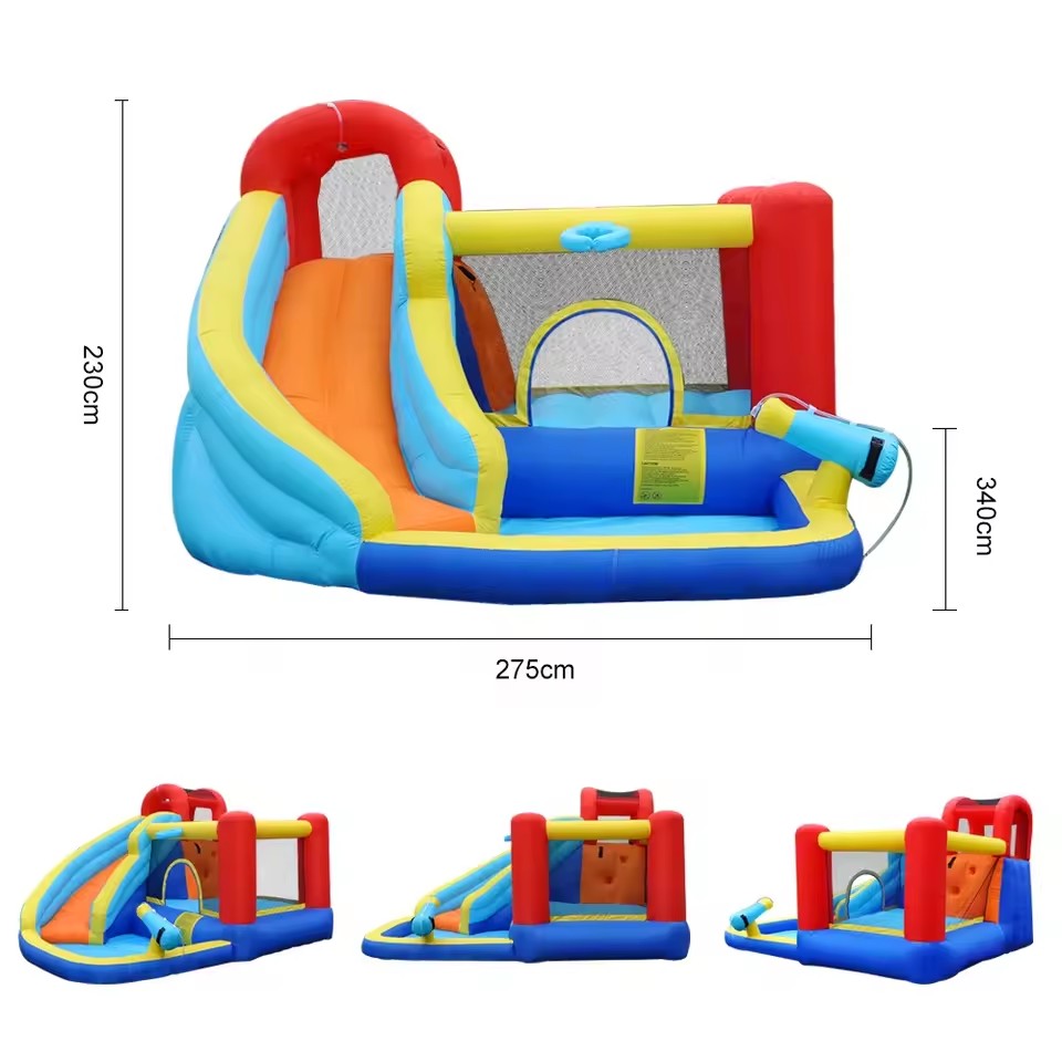 Trampoline water slide home children inflatable castle indoor and outdoor climbing ladder trampoline amusement park naughty castle