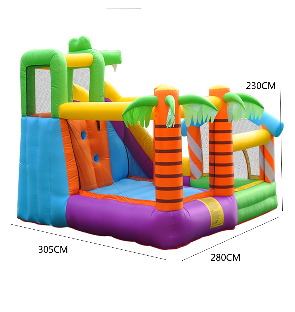 Children inflatable castle home slide outdoor small and medium trampoline indoor and outdoor crocodile trampoline combination slide