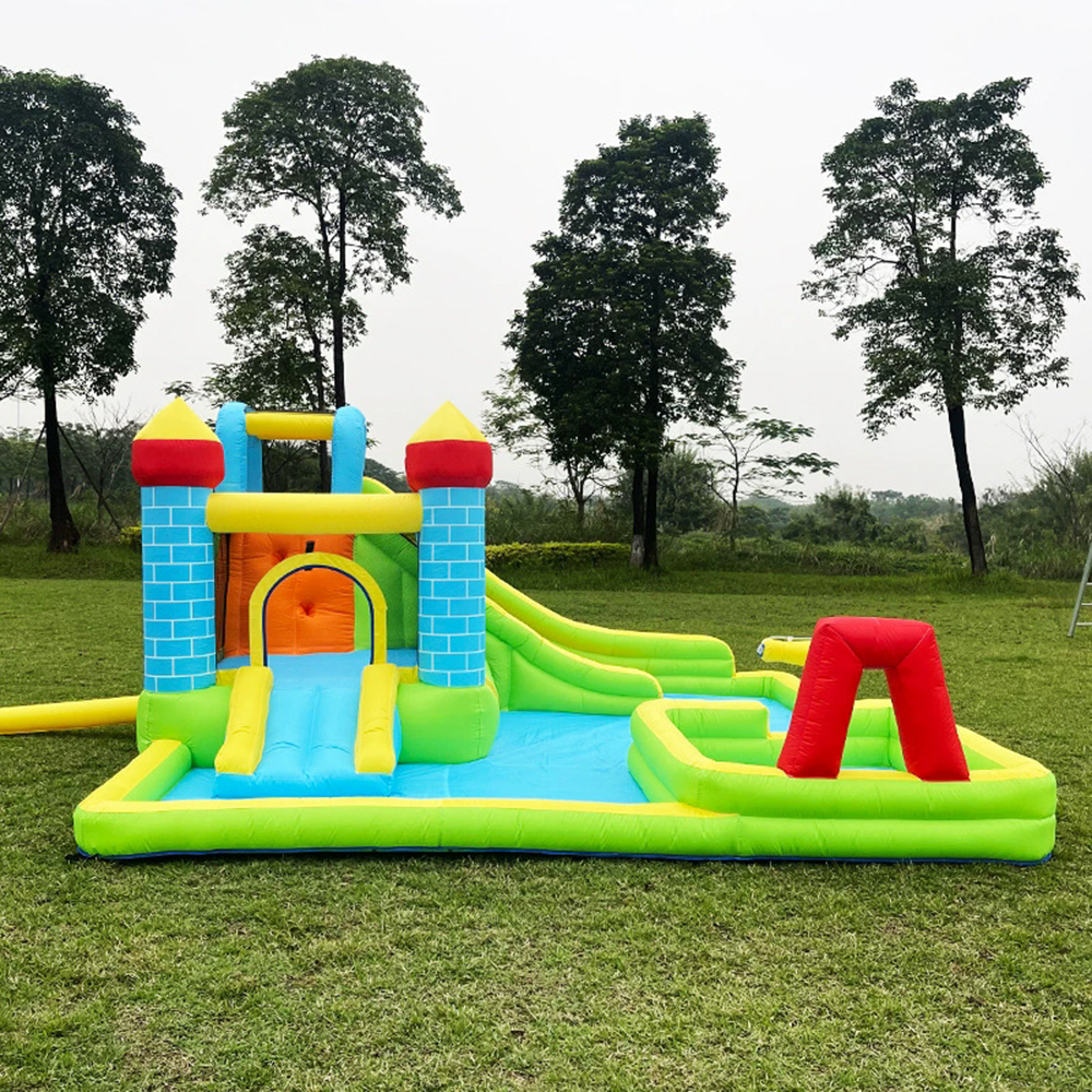 Children's inflatable castle multifunctional water slide indoor inflatable trampoline children's playground