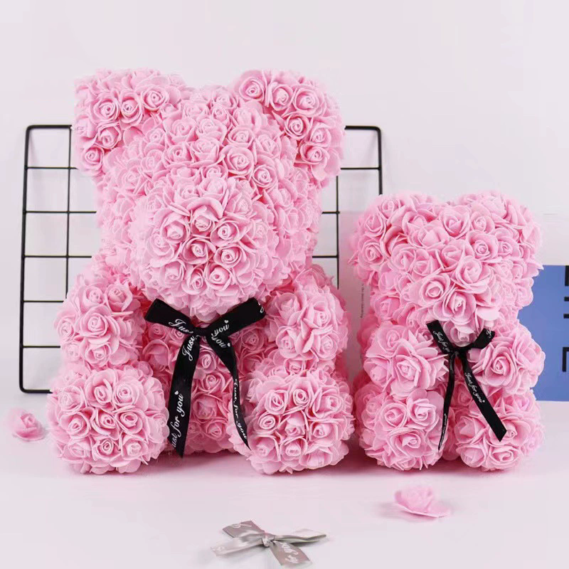 Eternal Flower Rose Bear Gift Box Valentine's Day Christmas Birthday Gift Hug Heart Bear Girl