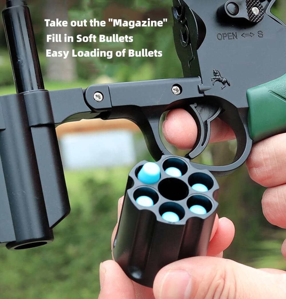 Revolver Toy Gun Soft Bullet Ejection Toys Shoot Toys