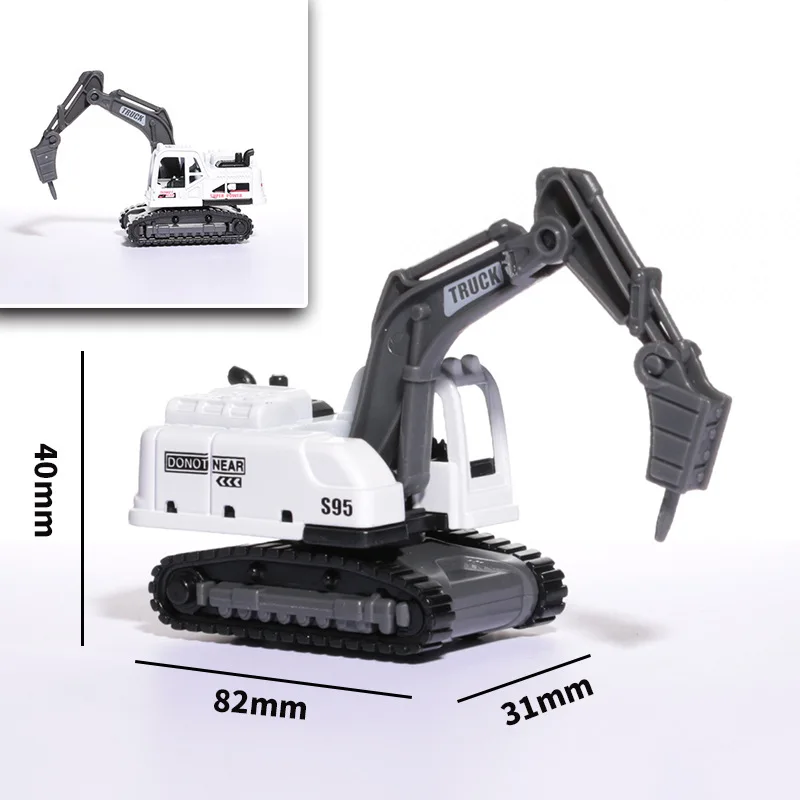 1:64 Alloy Engineering Car Model Skidding Toy Car Metal City Traffic Bus