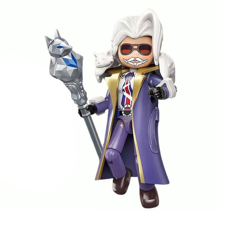 Jiang Ziya Anime Figure, Highly Detailed Assembled Building Block Model, Ideal Gift for Game Lovers