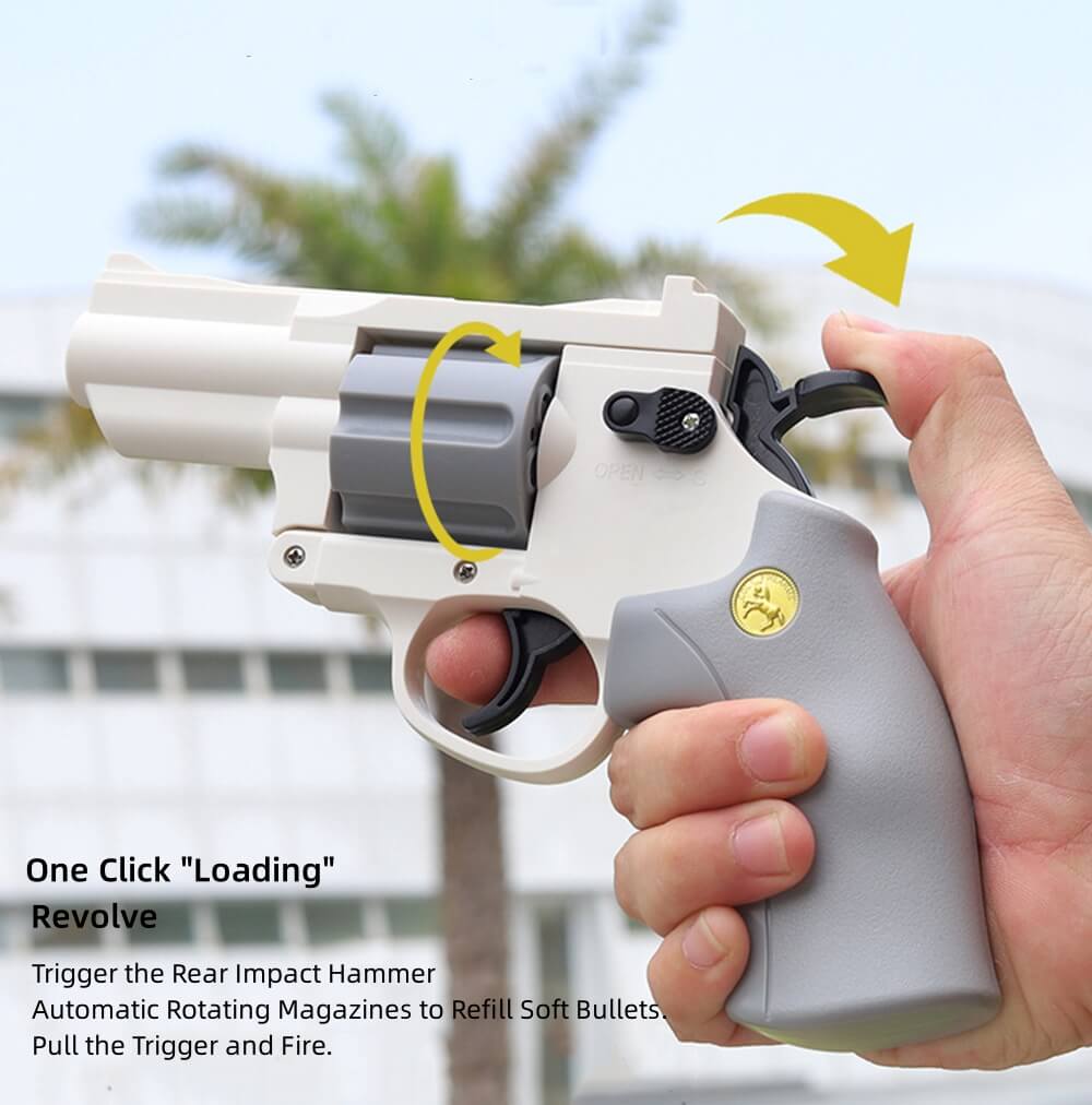 Revolver Toy Gun Soft Bullet Ejection Toys Shoot Toys