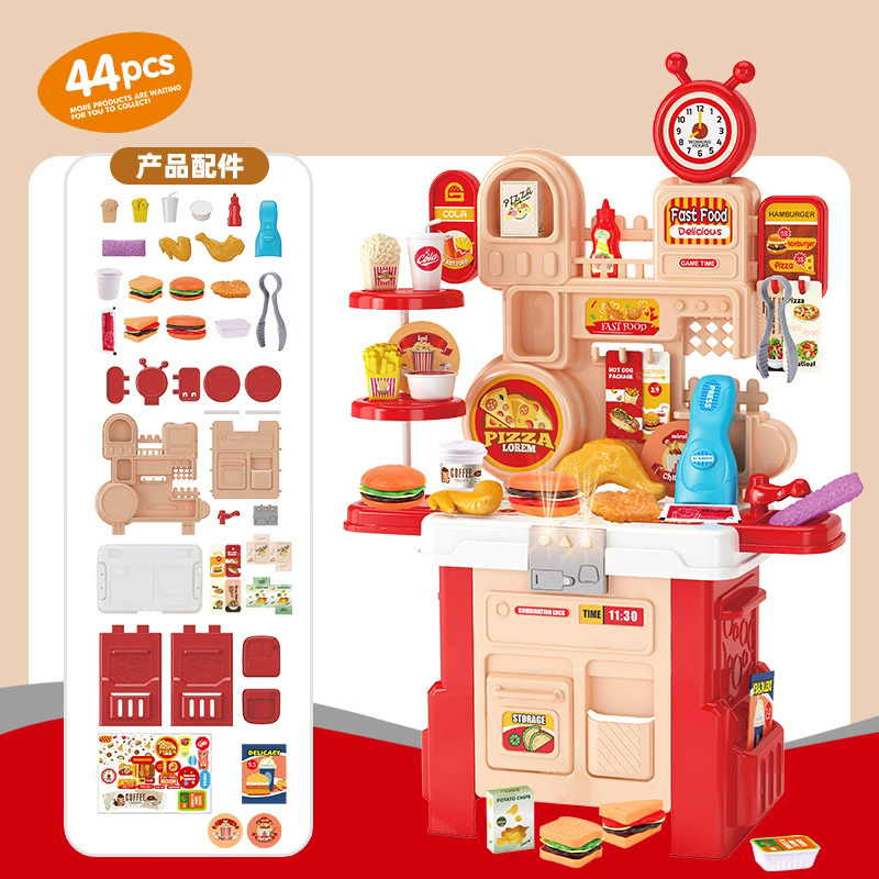 children's play house multifunctional kitchen table toy educational simulation spray cooking set for boys and girls