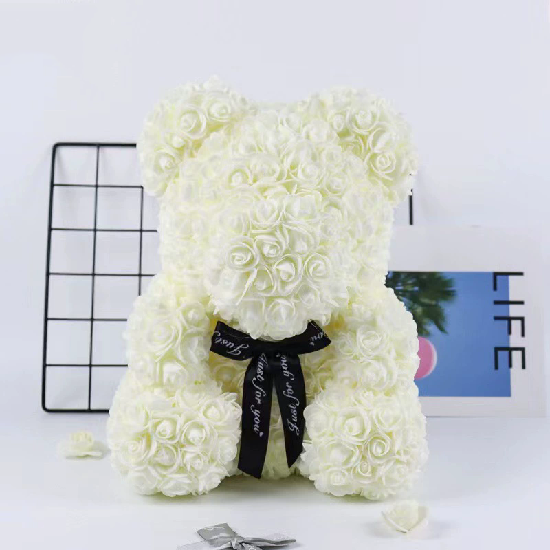 Eternal Flower Rose Bear Gift Box Valentine's Day Christmas Birthday Gift Hug Heart Bear Girl