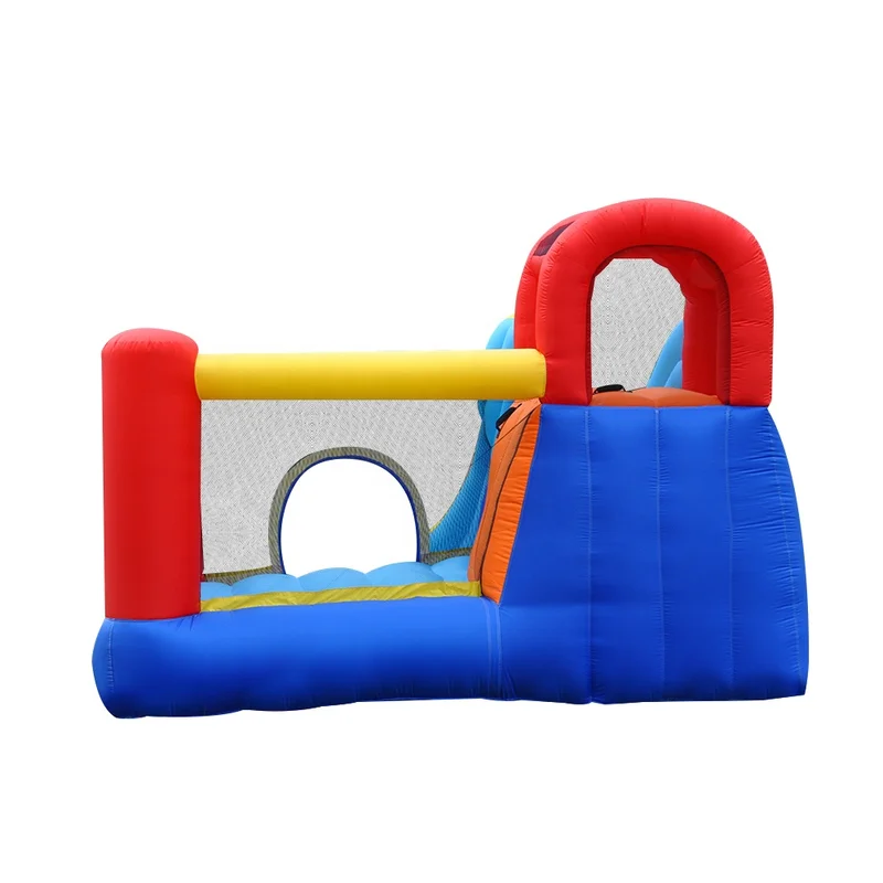Inflatable Castle Water Slide Kids Party Games Home Toy Bounce House Jumping Bouncy Castle with Water Gun Swimming Pool