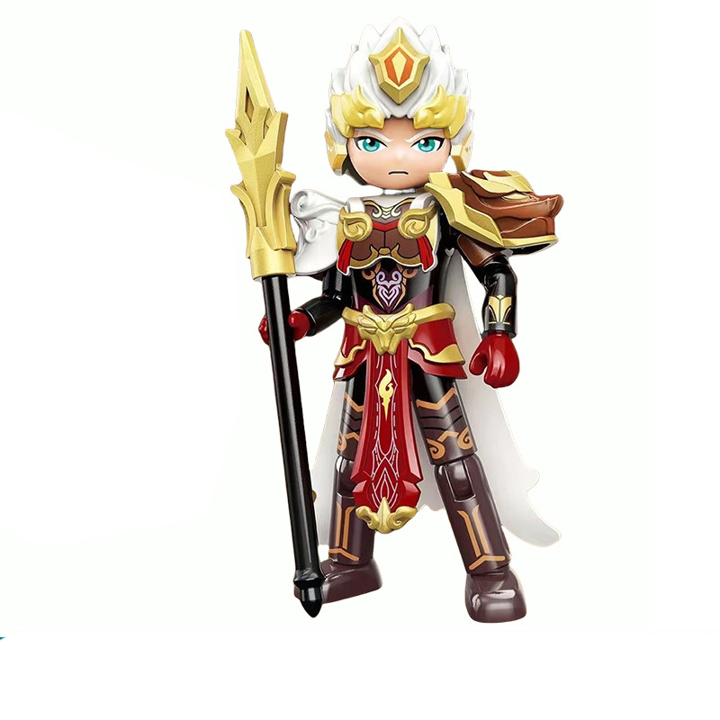 Yang Jian Anime Figure, Highly Detailed Assembled Building Block Model, Ideal Gift for Game Lovers
