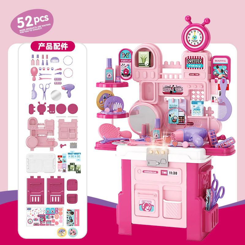 children's play house multifunctional kitchen table toy educational simulation spray cooking set for boys and girls