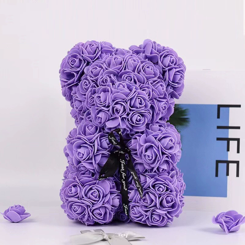 Eternal Flower Rose Bear Gift Box Valentine's Day Christmas Birthday Gift Hug Heart Bear Girl
