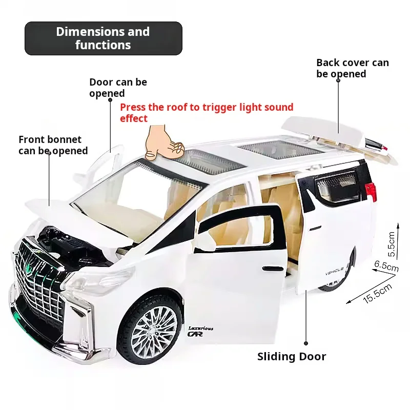 1:32 Children's Inertia Pull-back Car Toy with Lighting Sound Simulation Commercial Car Model Toy Car
