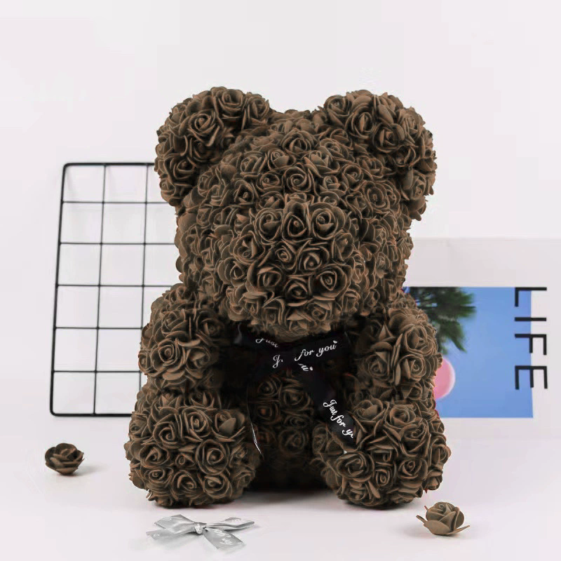 Eternal Flower Rose Bear Gift Box Valentine's Day Christmas Birthday Gift Hug Heart Bear Girl