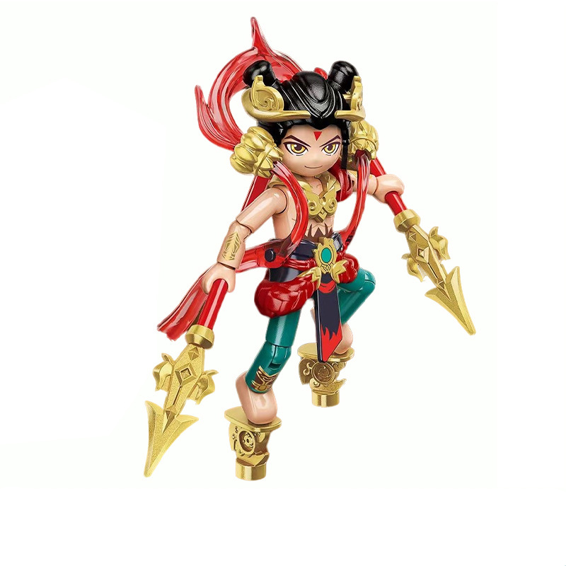 Ne Zha Anime Figure, Highly Detailed Assembled Building Block Model, Ideal Gift for Game Lovers ﻿ ﻿ ﻿