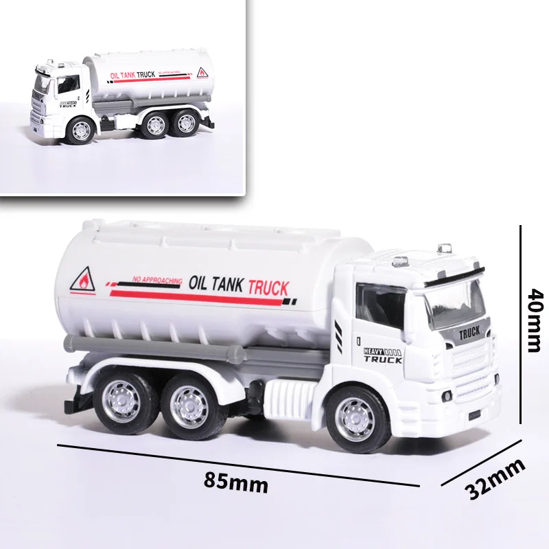 1:64 Alloy Engineering Car Model Skidding Toy Car Metal City Traffic Bus